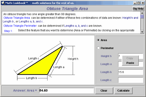 Math Cookbook Screenshot